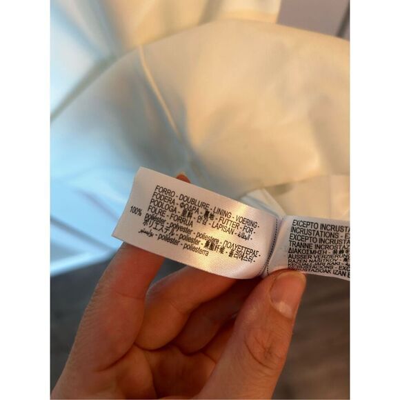 Zara white sexy going out dress with diamonds size small s - Picture 5 of 5